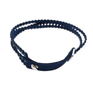 Swarovski Power Collection Wrap Bracelet Or Choker Blue Crystal Adjustable